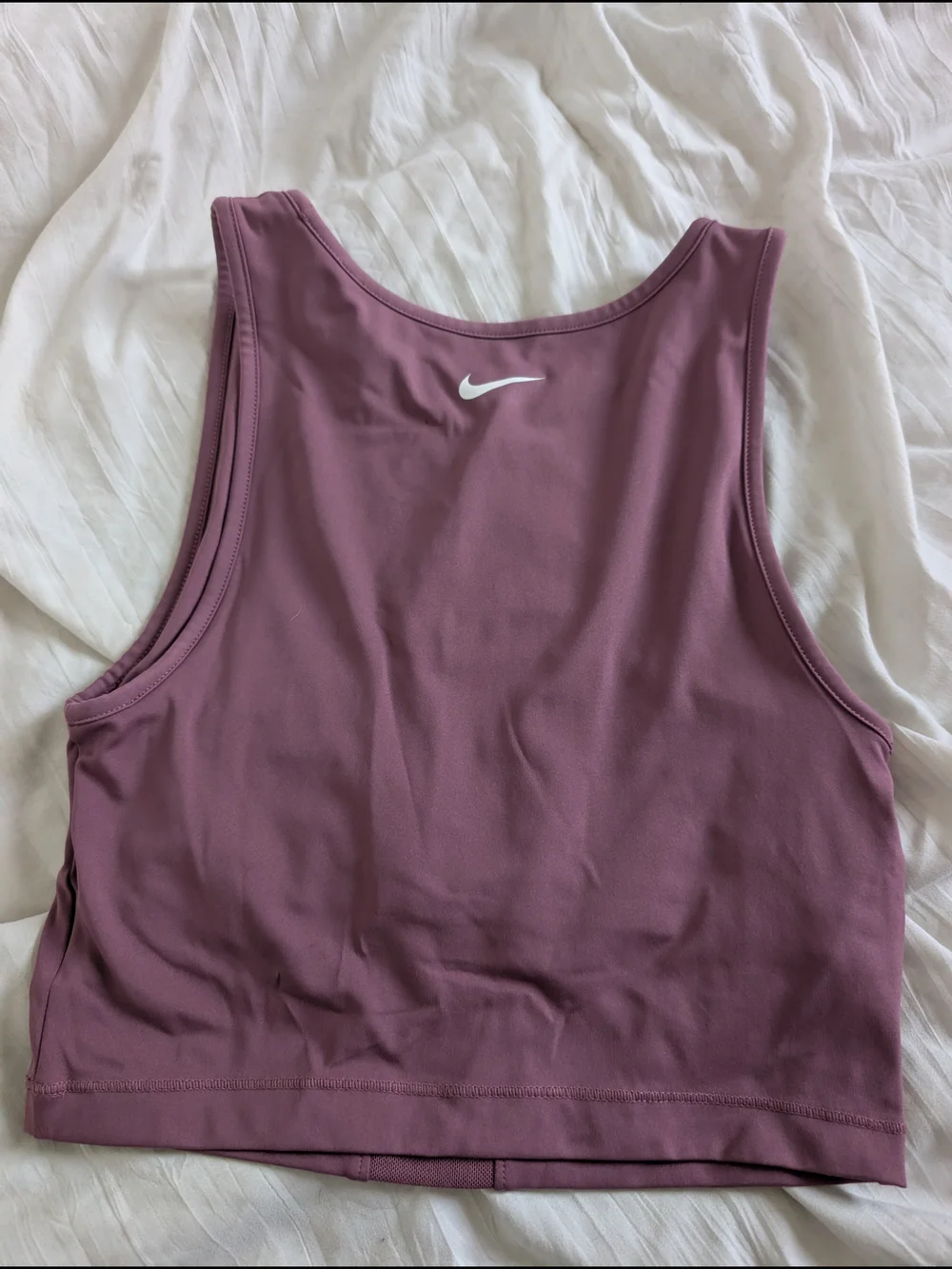 Nike Mauve Crop Tank Top with Center Panel